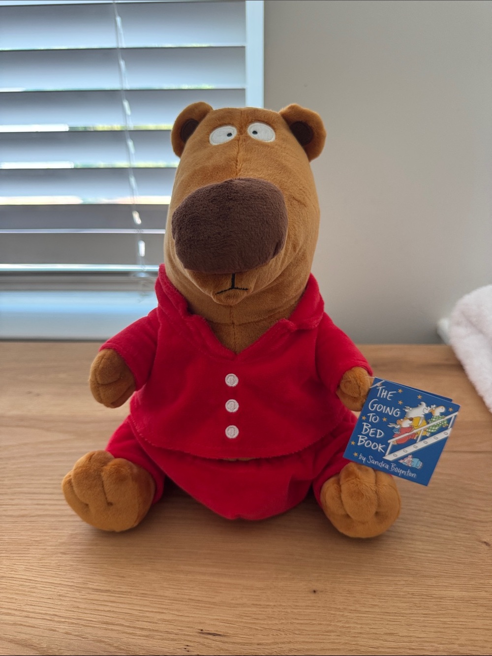 Brown Bear Plush Toy in Red Pajamas - Kids Toy